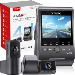 Kamera samochodowa VIOFO A329T 3CH 4K HDR GPS WiFi z teleobiektywem